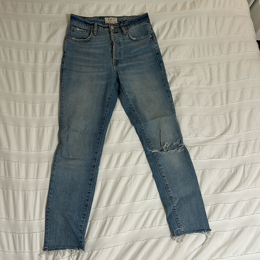We the free straight leg medium wash jeans size 26
